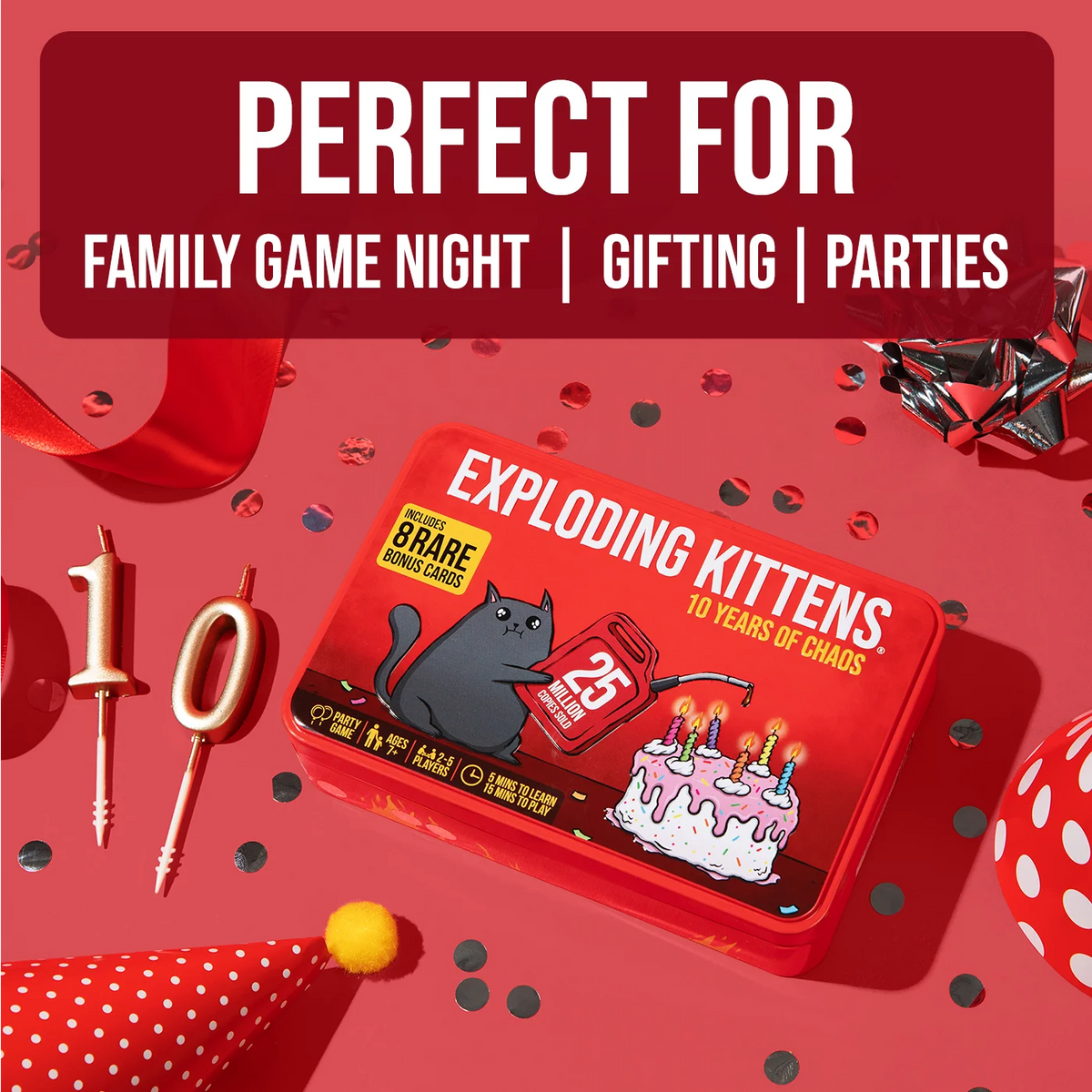 Exploding Kittens: 10 Years of Chaos Tin