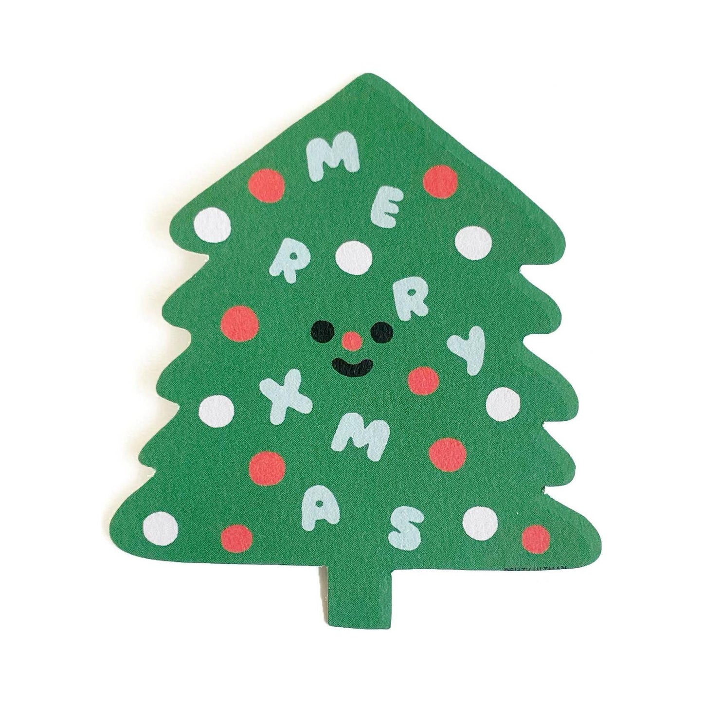 Merry Christmas Tree Sticker