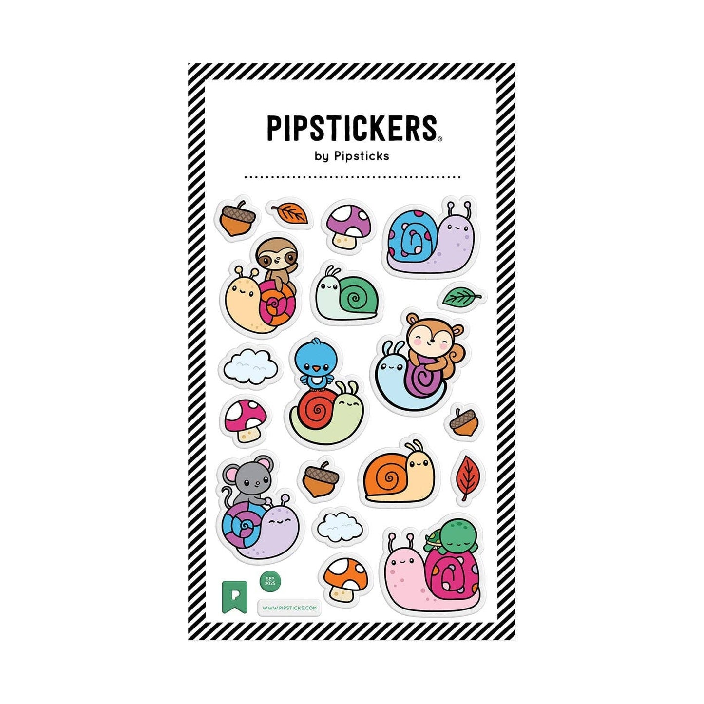 Snail Pace Rides Glitter Puffy Stickers