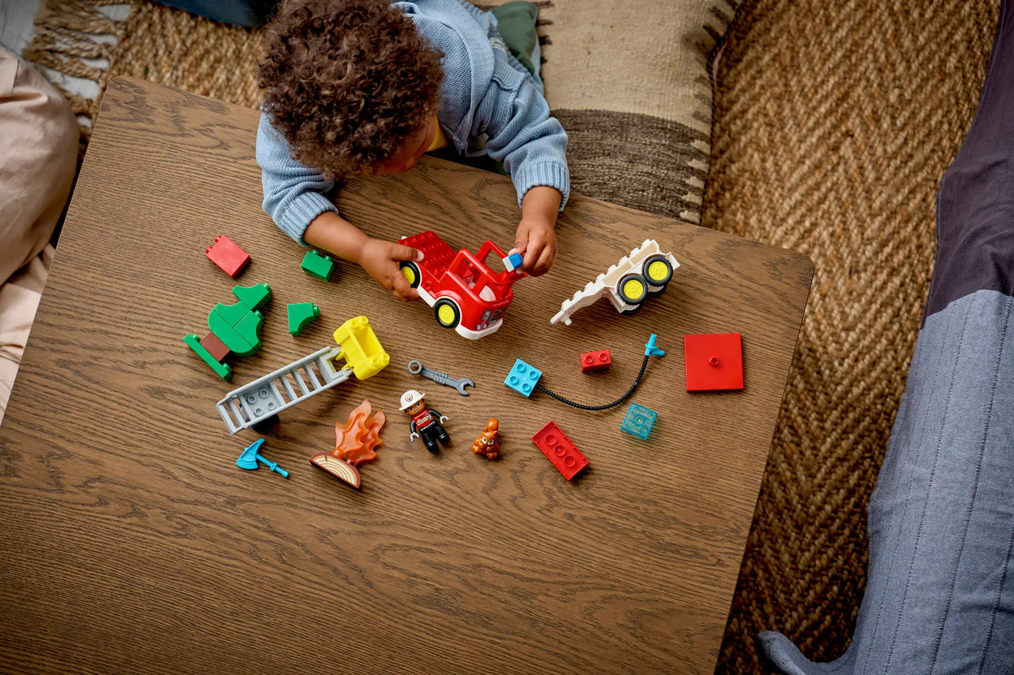Duplo: Fire Truck with Hose & Firefighter Building Set