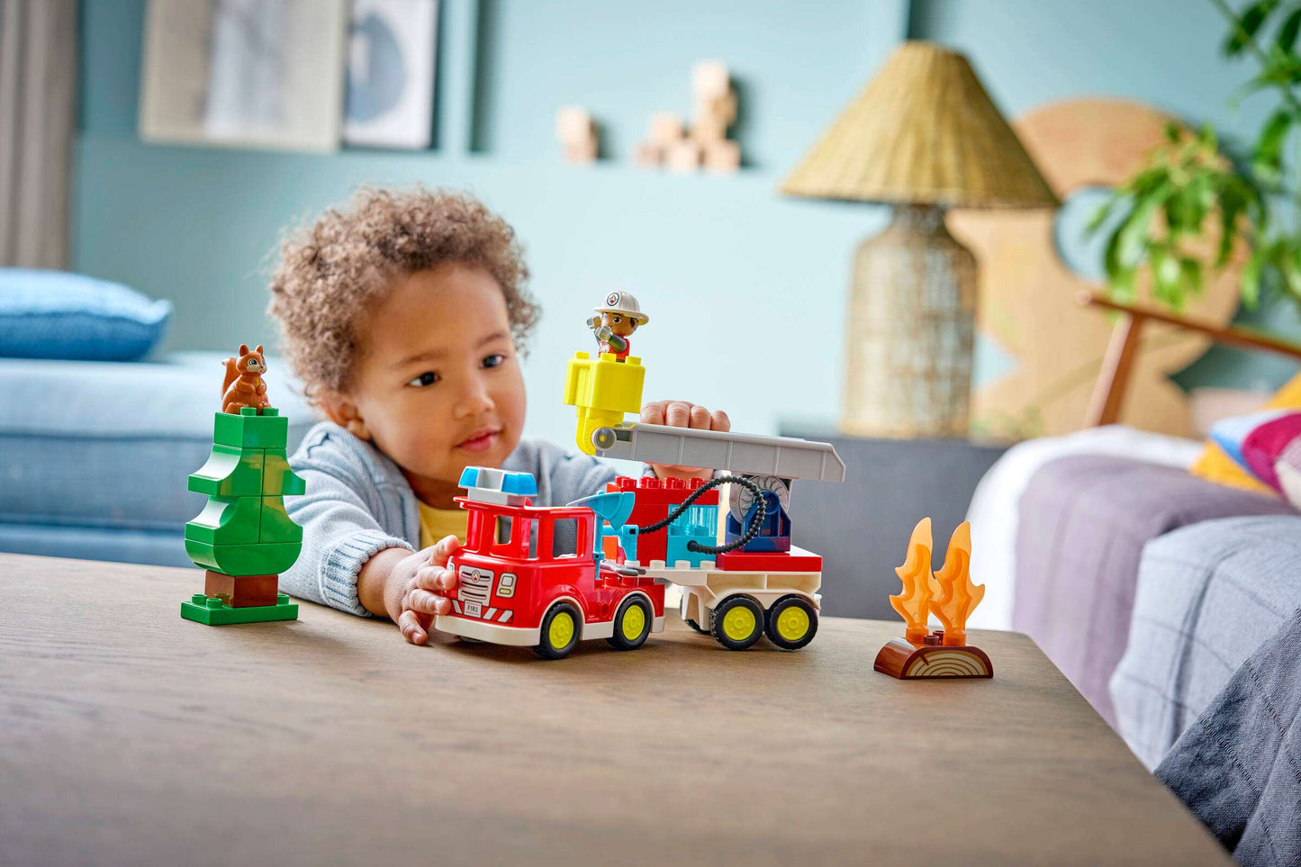 Duplo: Fire Truck with Hose & Firefighter Building Set