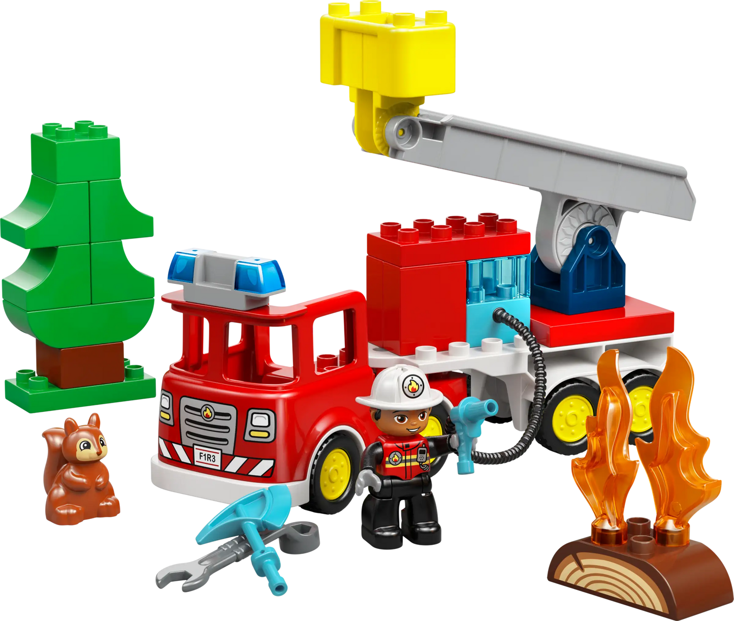 Duplo: Fire Truck with Hose & Firefighter Building Set