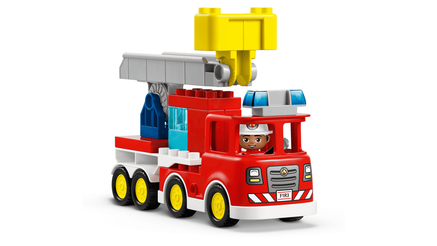 Duplo: Fire Truck with Hose & Firefighter Building Set