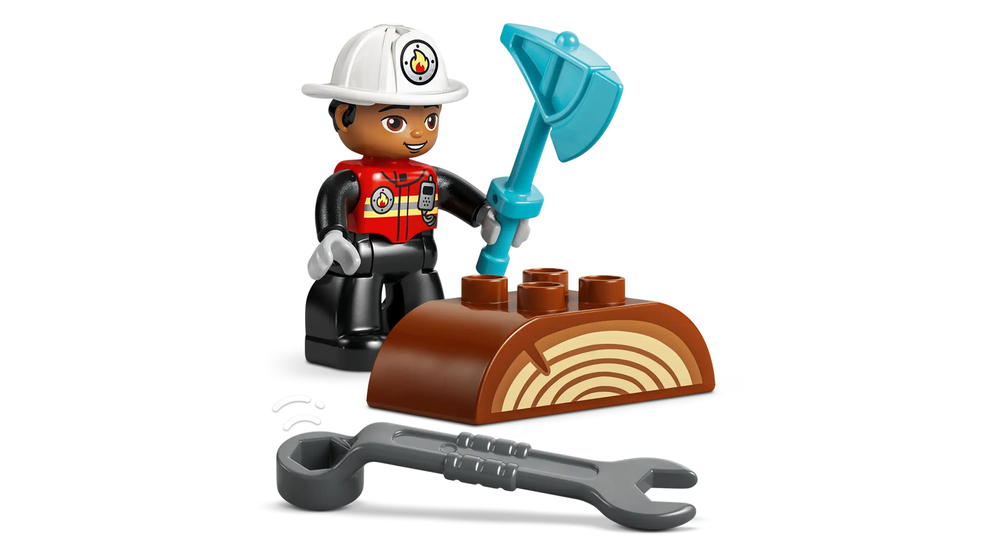 Duplo: Fire Truck with Hose & Firefighter Building Set