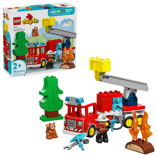 Duplo: Fire Truck with Hose & Firefighter Building Set