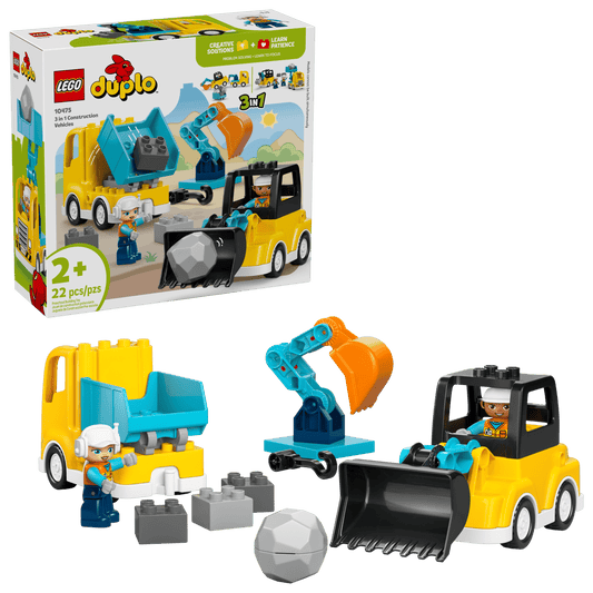 Duplo: 3 in 1 Construction Vehicles Building Set