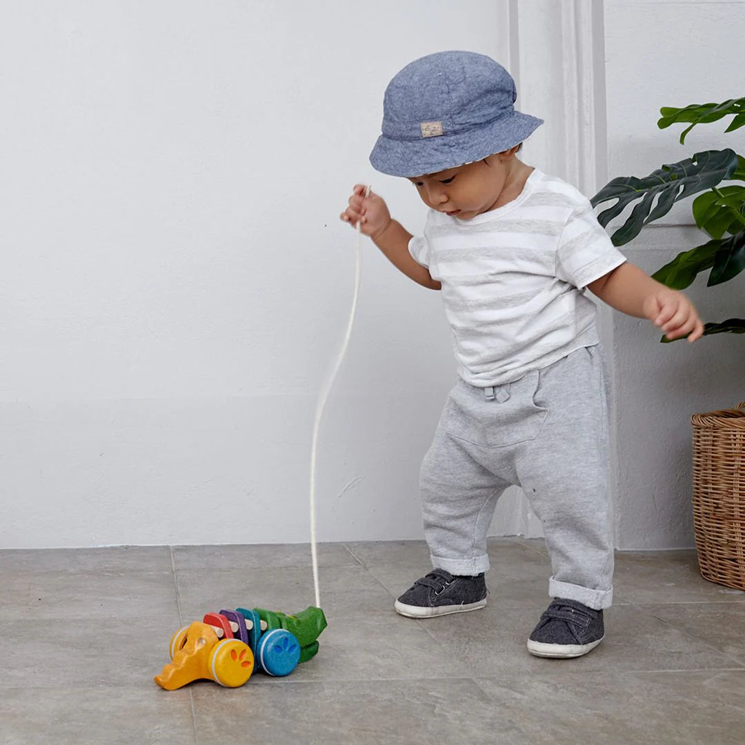 Pull-Along Rainbow Alligator