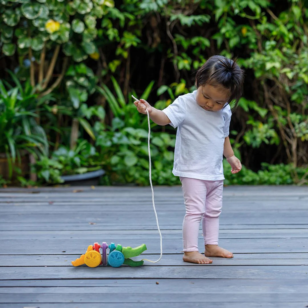 Pull-Along Rainbow Alligator