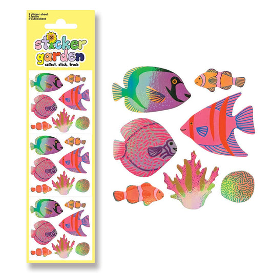 Pearl Colourful Tropical Fish Stickers