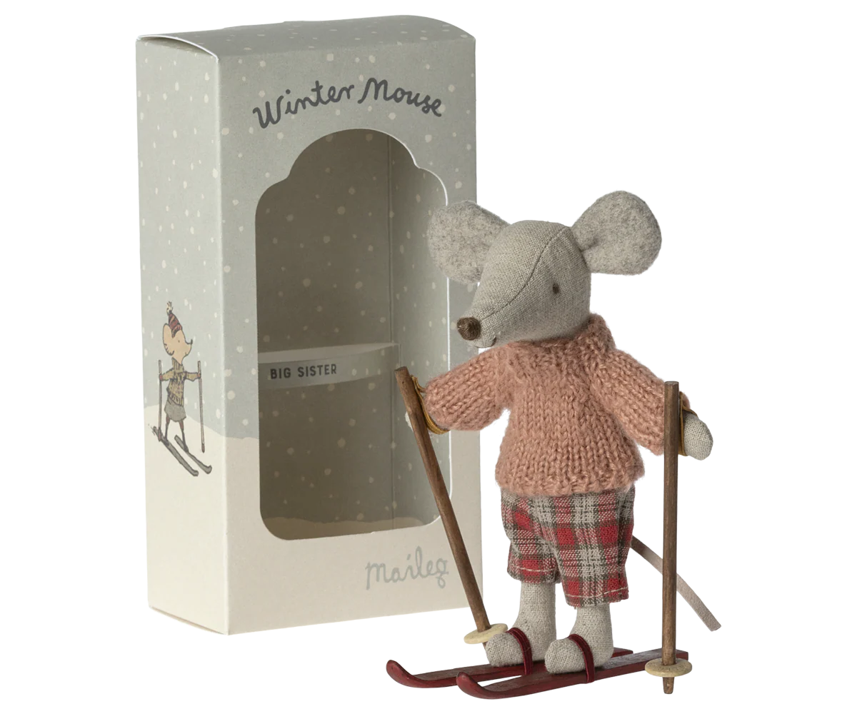 Winter Mouse with Ski Set - Big Sibling