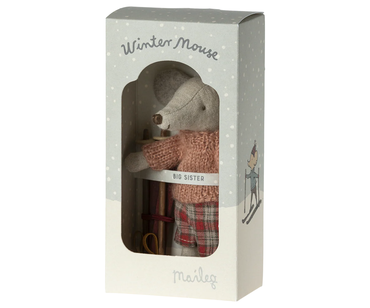 Winter Mouse with Ski Set - Big Sibling