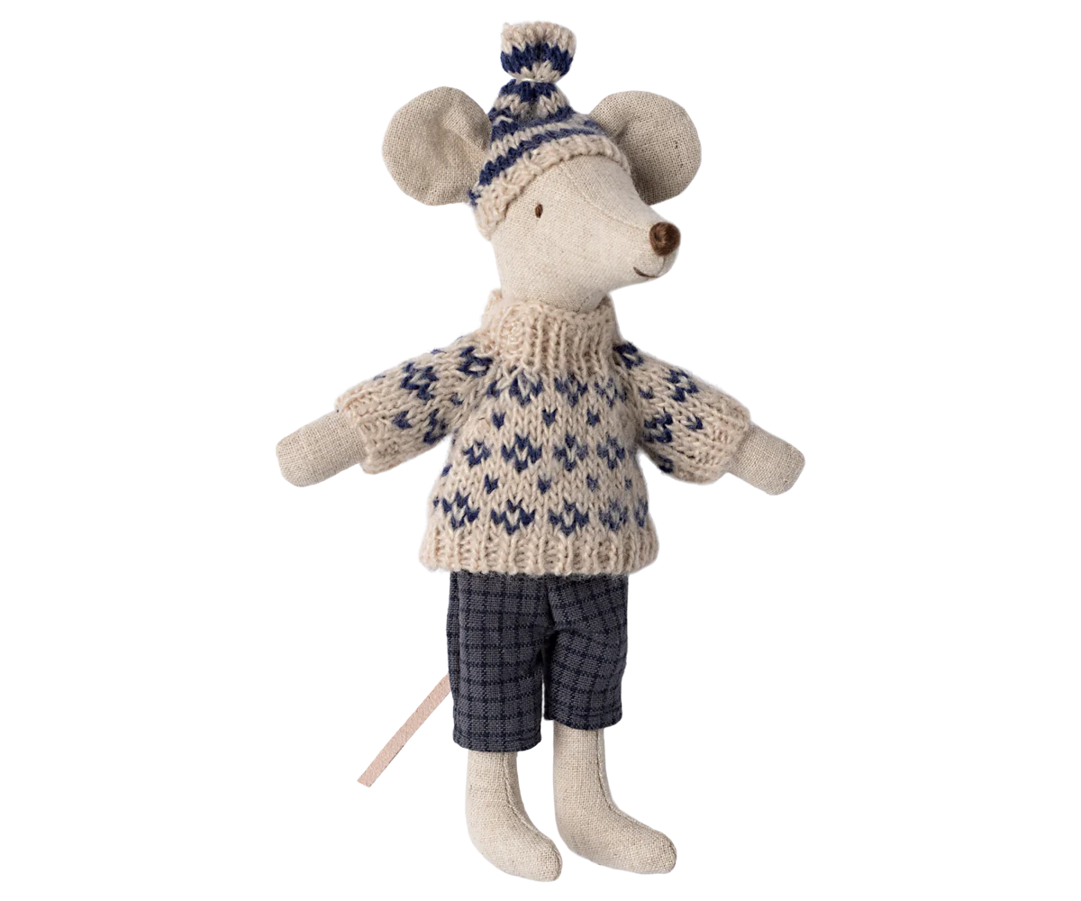 Winter Mouse with Ski Set - Parents