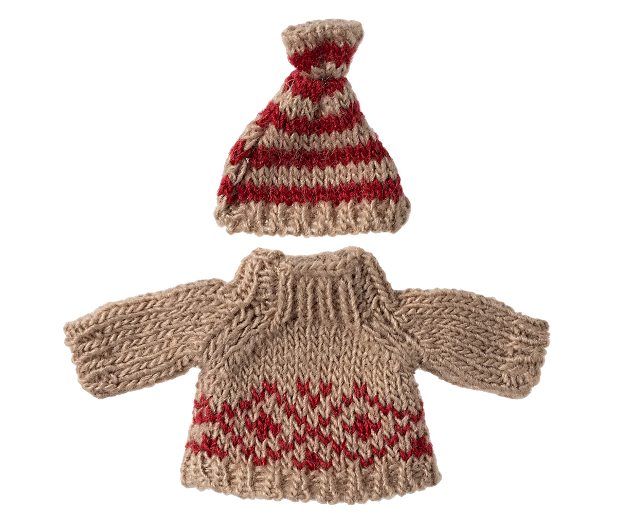 Parent Mouse Knitted Sweater & Hat