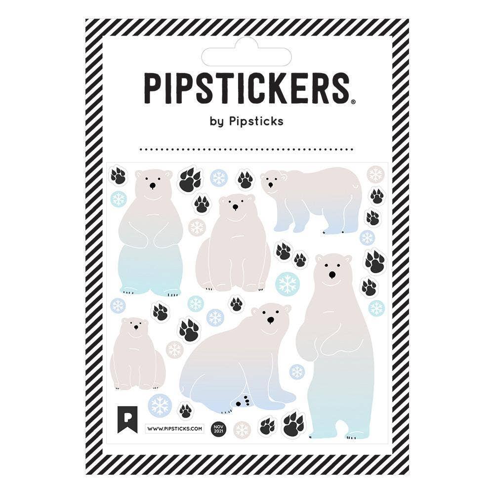 Fuzzy Polar Bears Stickers