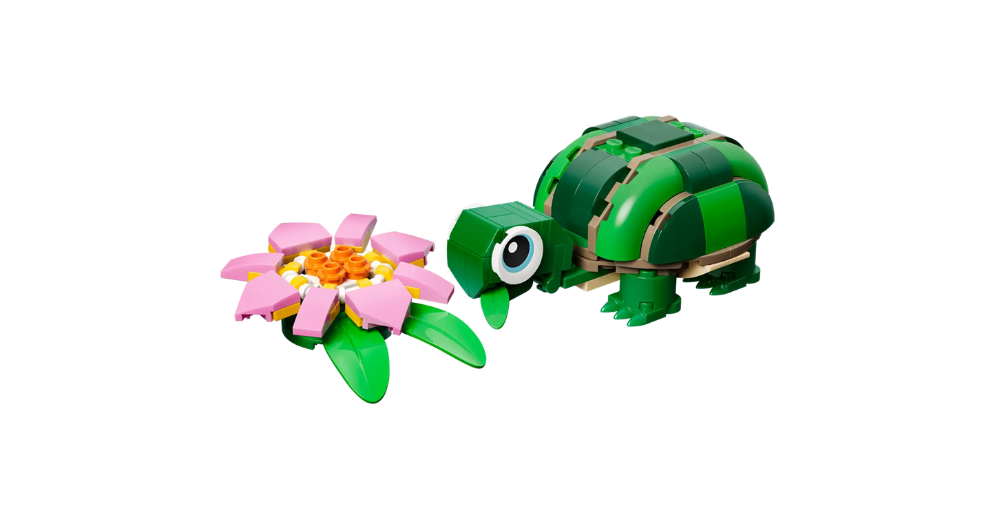 Creator: Turtle with Water Lily Flower Building Set