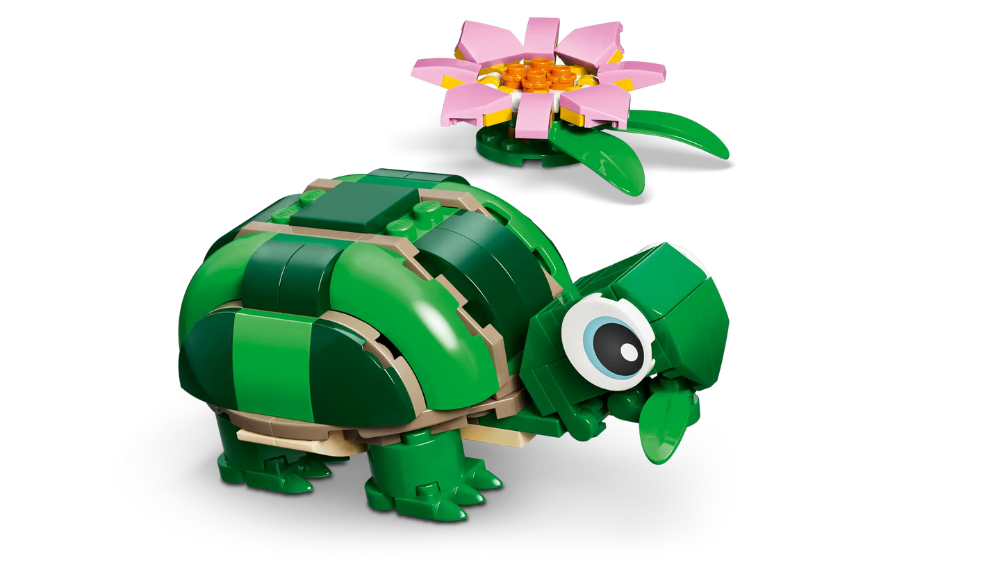 Creator: Turtle with Water Lily Flower Building Set