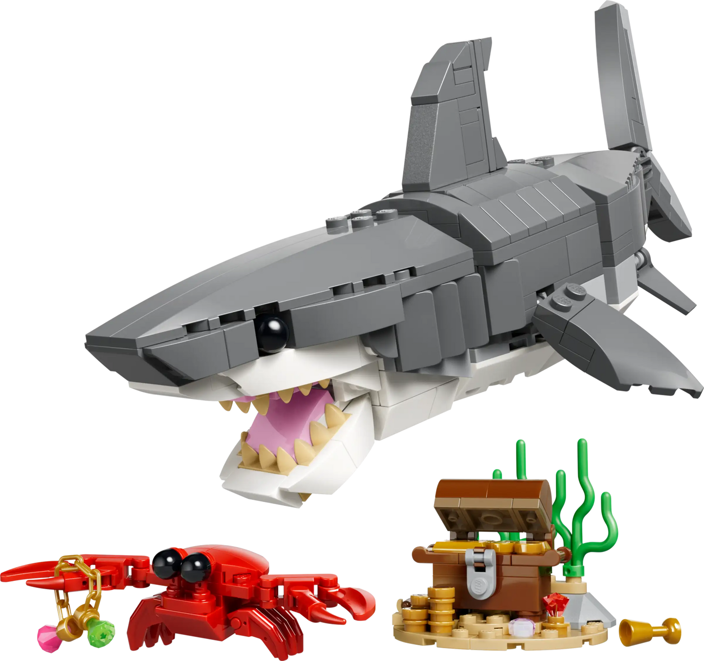 Creator: Fierce Shark with Treasure Chest Building Set