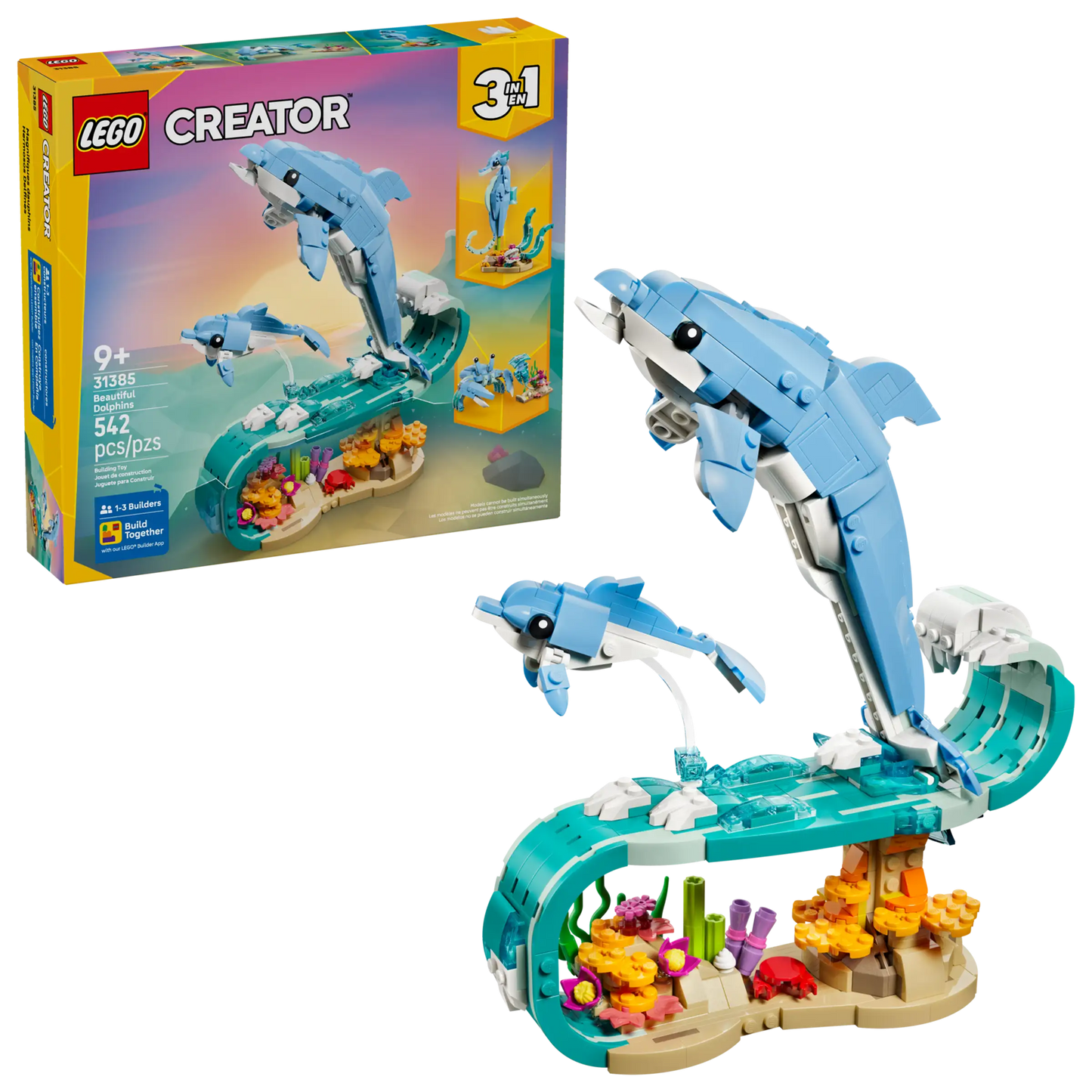 Creator: Sea Animals - Beautiful Dolphins Building Set