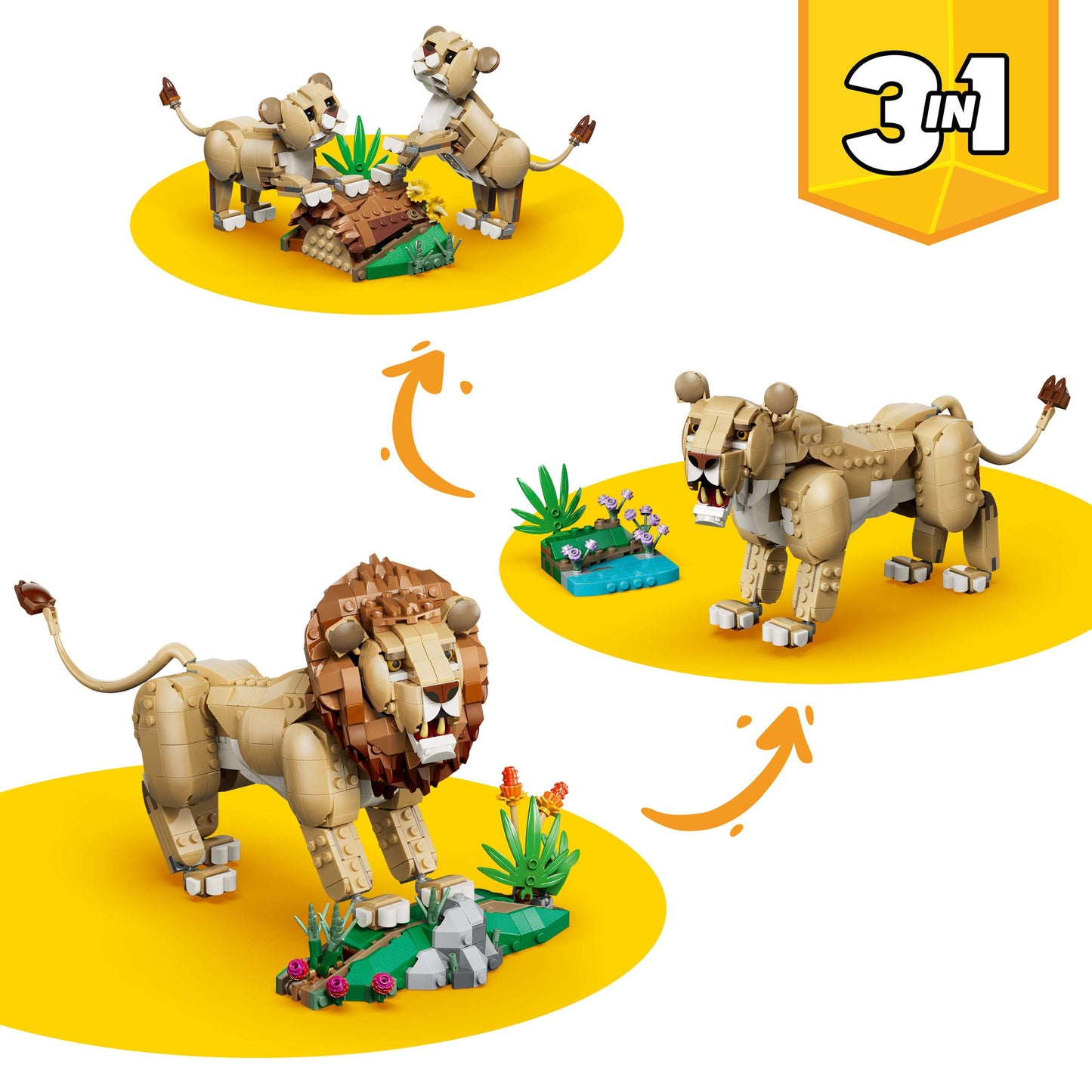 Creator: Wild Animals - Majestic Lion Building Set