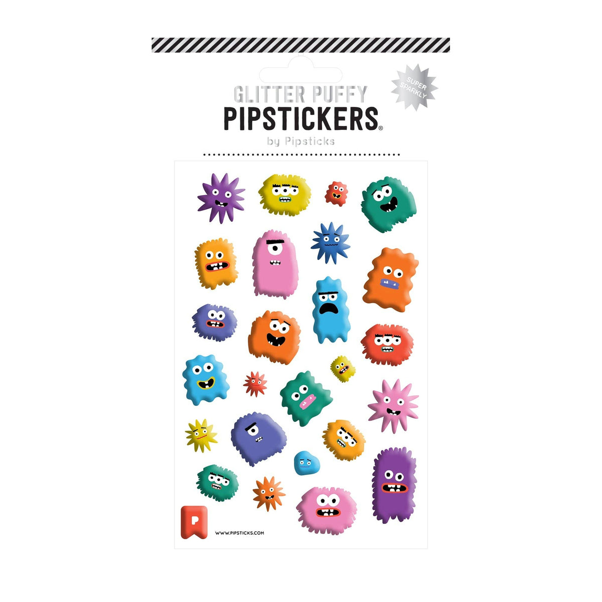 Mildly Monstrous Glitter Puffy Stickers