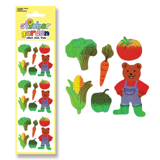 Jewel Farmer Bear Sticker Sheet