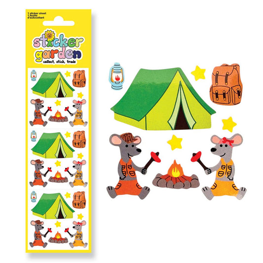 Glossy Mice Camping Stickers