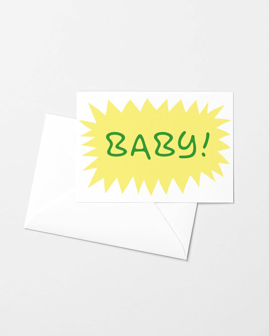 Baby! Risograph Greeting Card