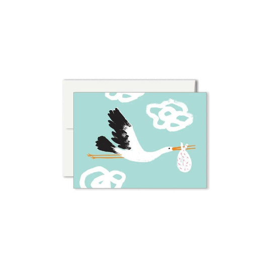 Cigogne Miniature Greeting Card