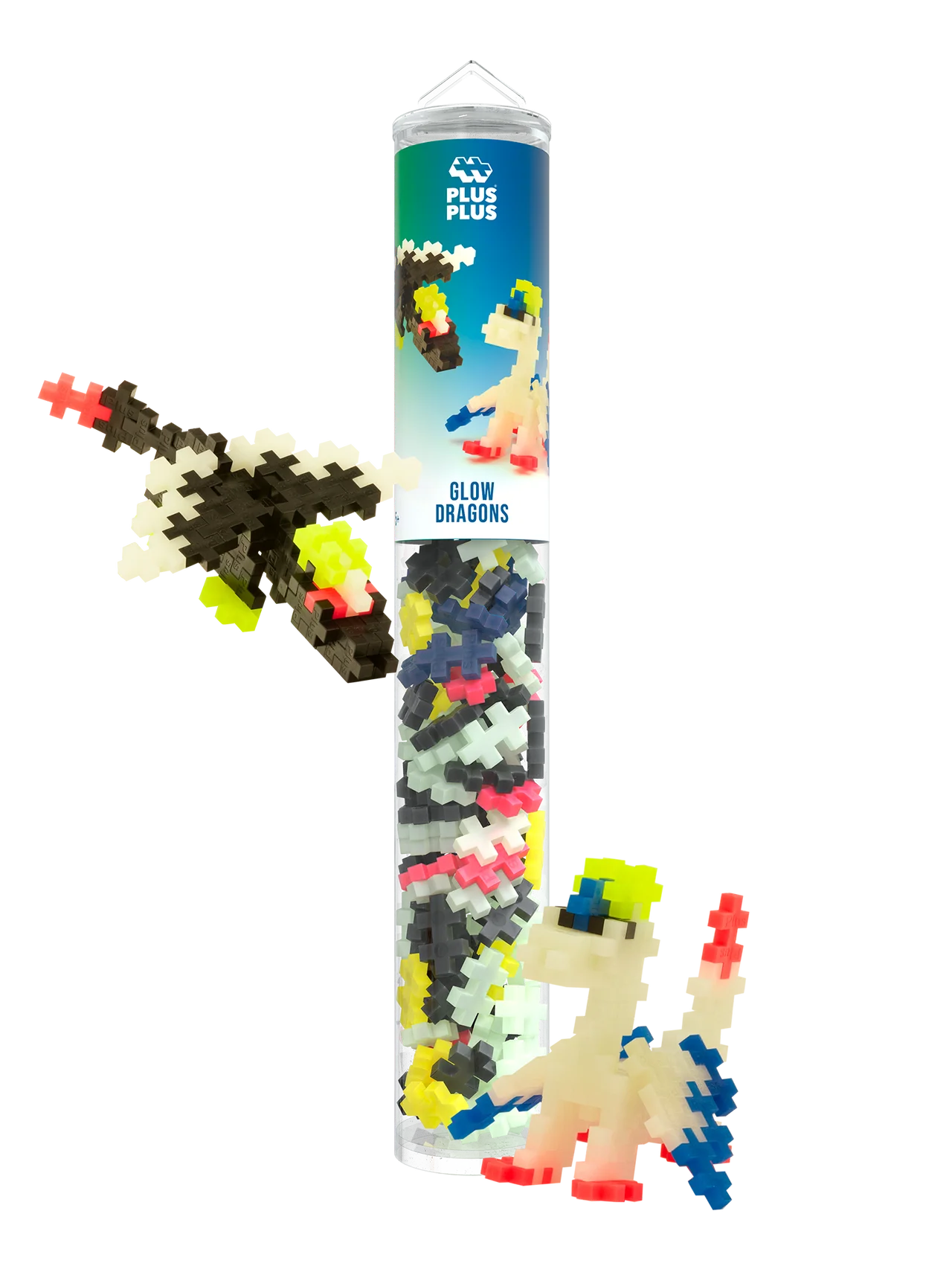 Plus Plus Glow Dragons 100 Piece Tube