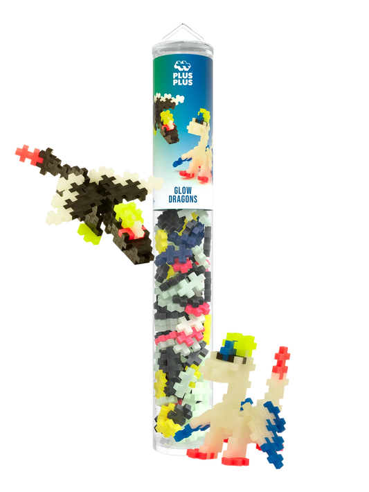 Plus Plus Glow Dragons 100 Piece Tube