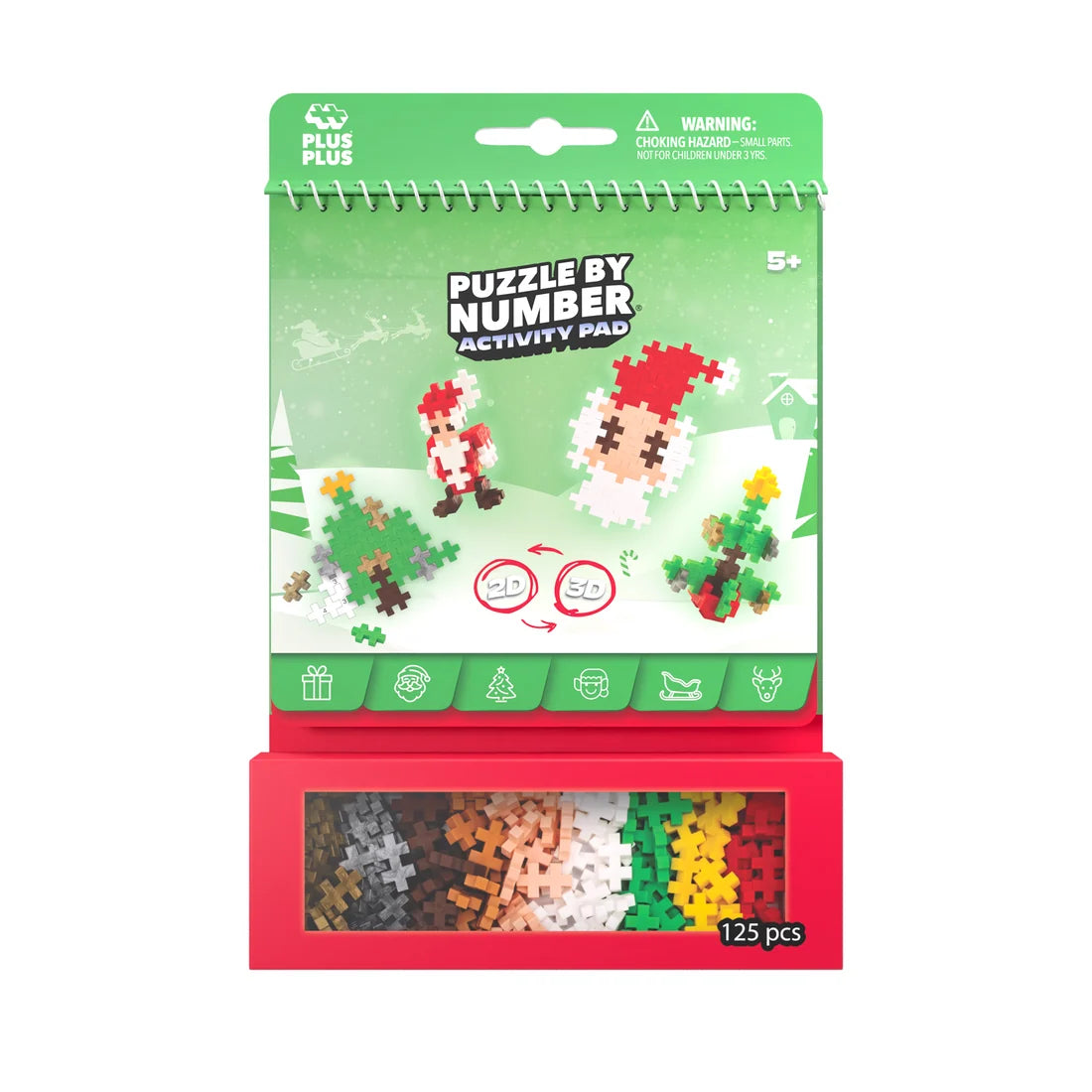 Plus Plus Puzzle by Number - Christmas