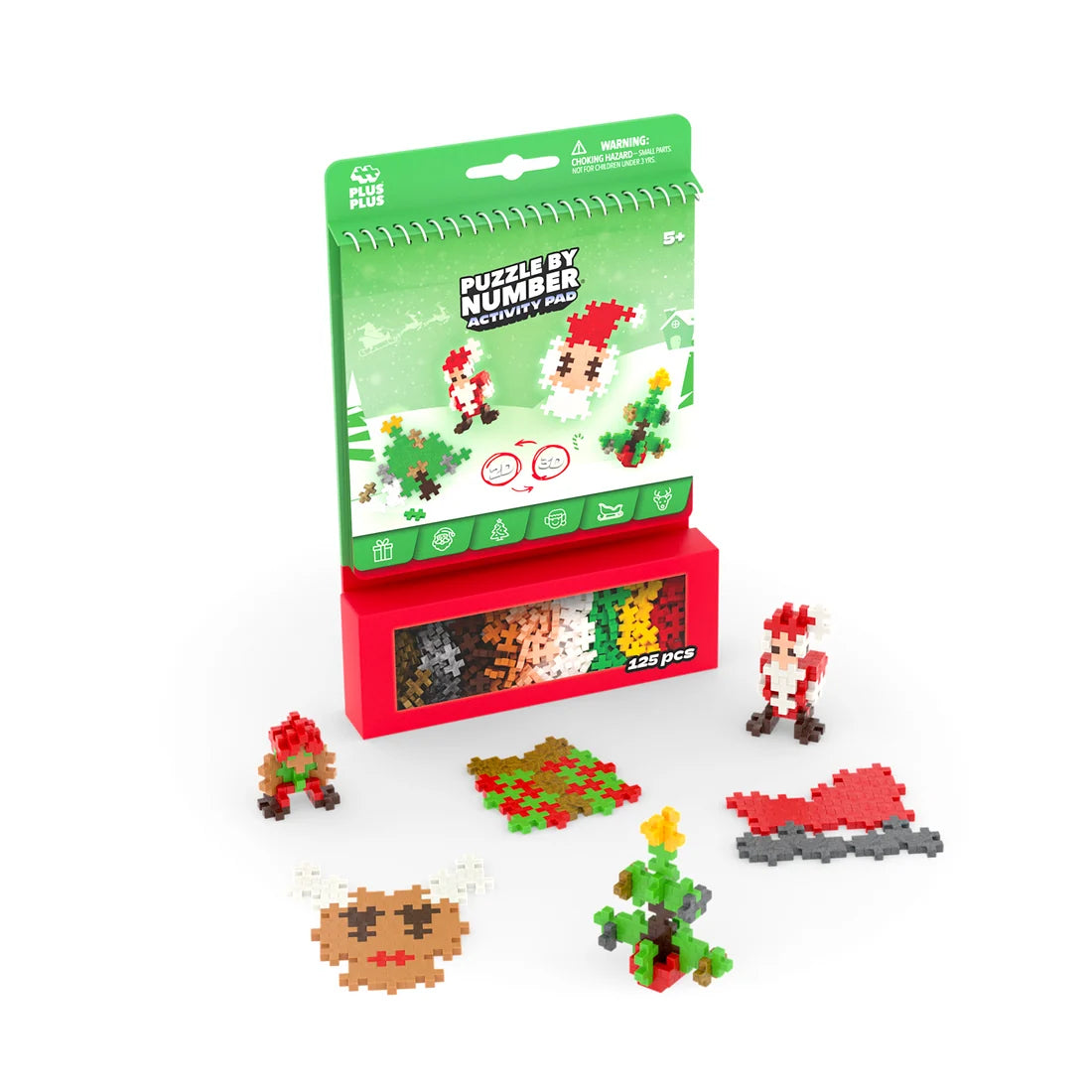 Plus Plus Puzzle by Number - Christmas