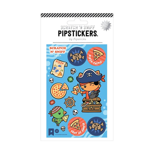 Pirate Pizza Party Scratch and Sniff Stickers