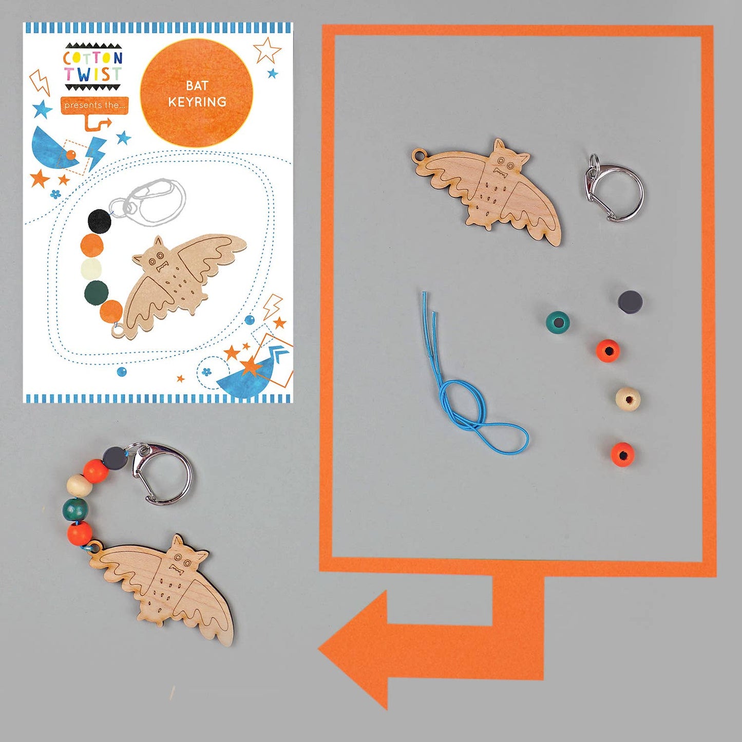 Make Your Own Halloween Bat Keyring