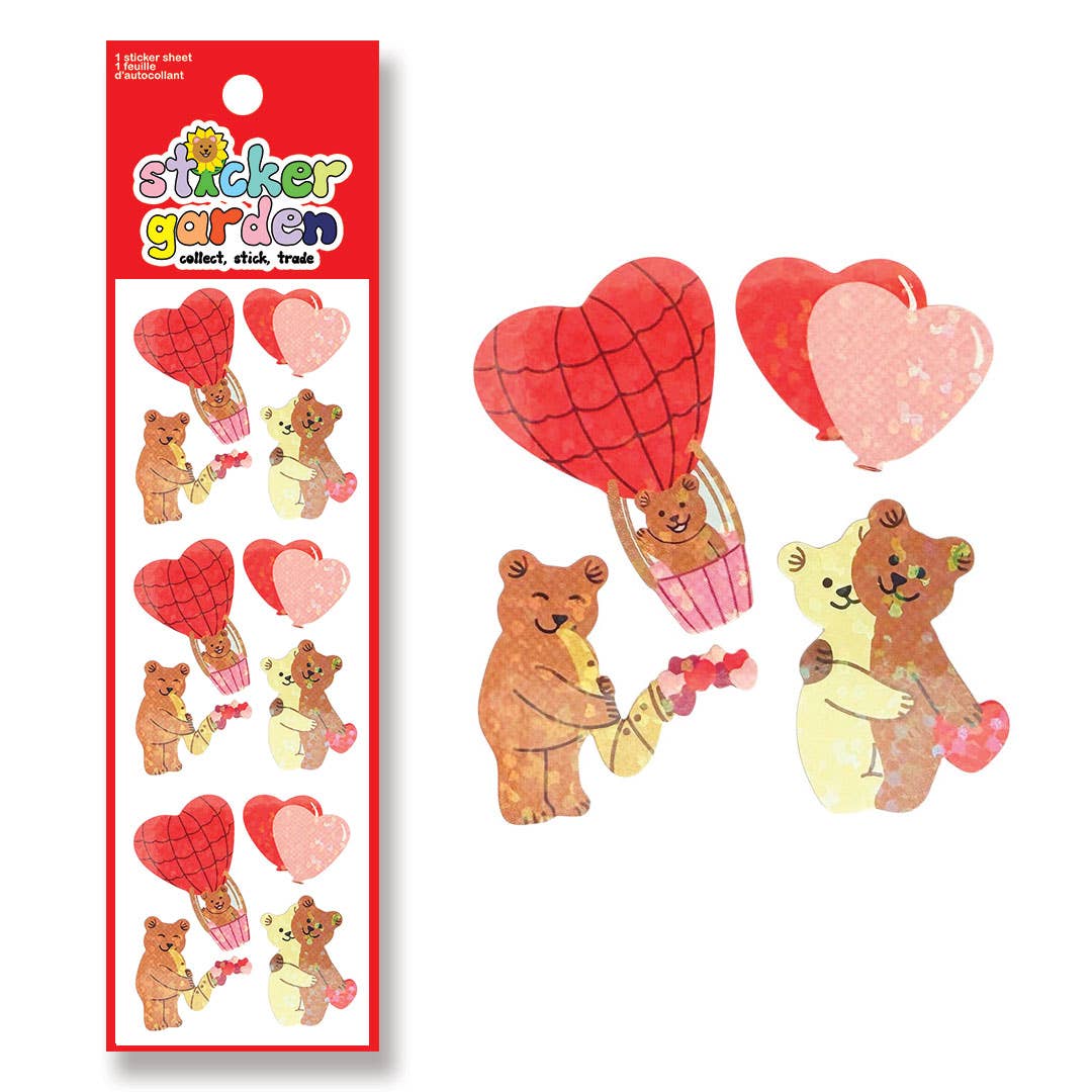 Speckled Love is in the Air Bears Sticker Sheet