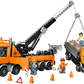 City: Heavy Duty Recovery Tow Truck with Crane Building Set