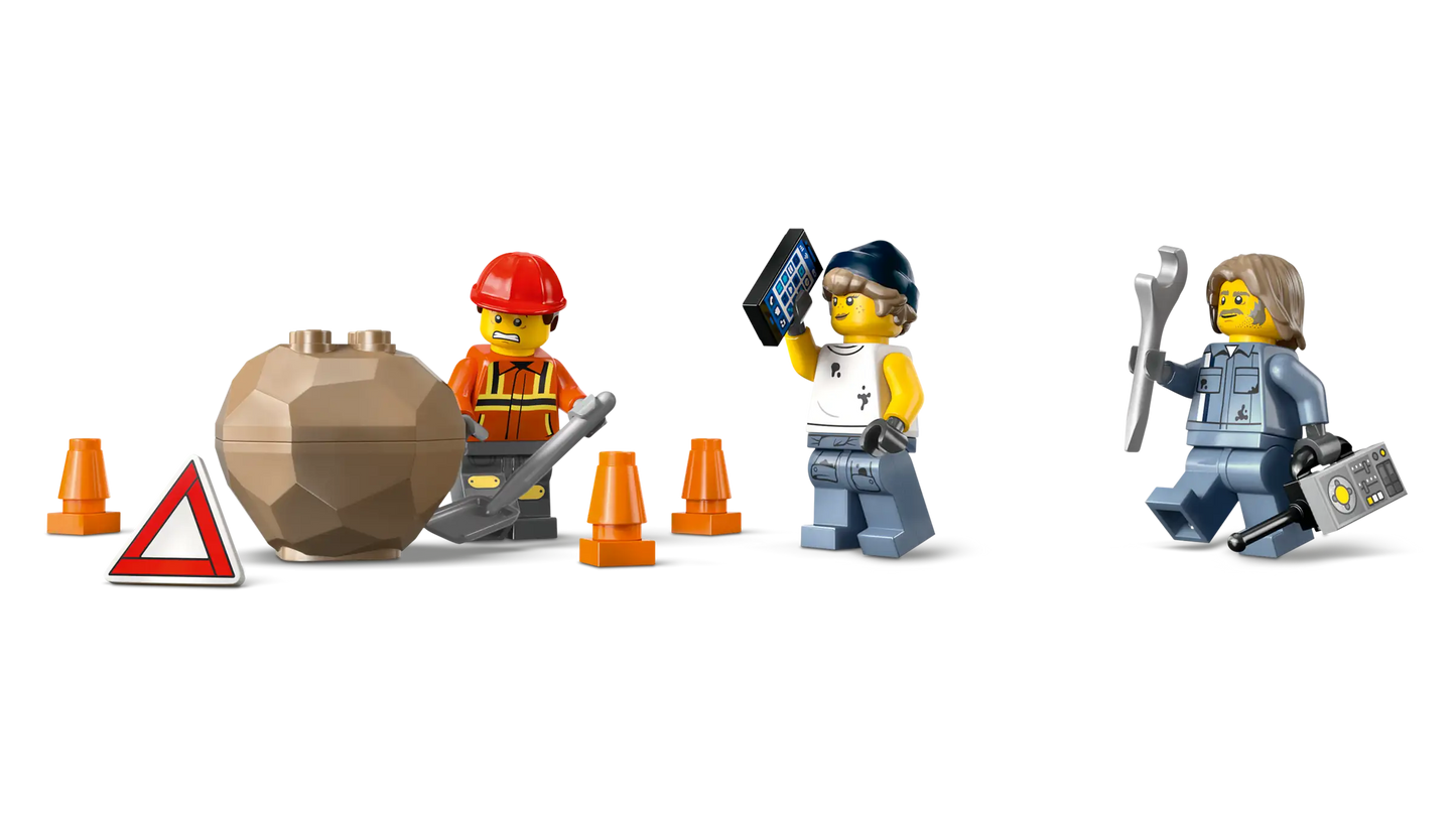 City: Heavy Duty Recovery Tow Truck with Crane Building Set