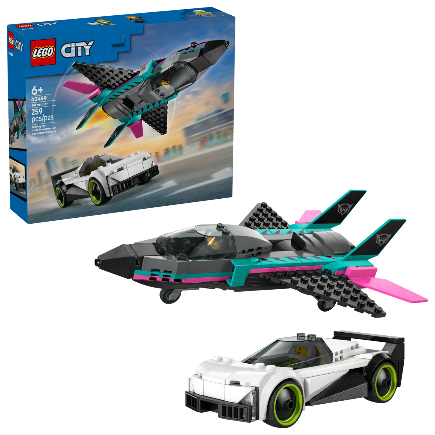 City: Jet vs. Car Building Set