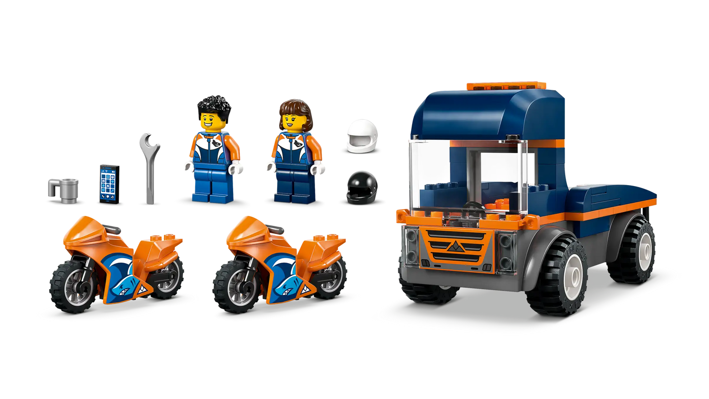 City: Motorcycle Transporter Building Set