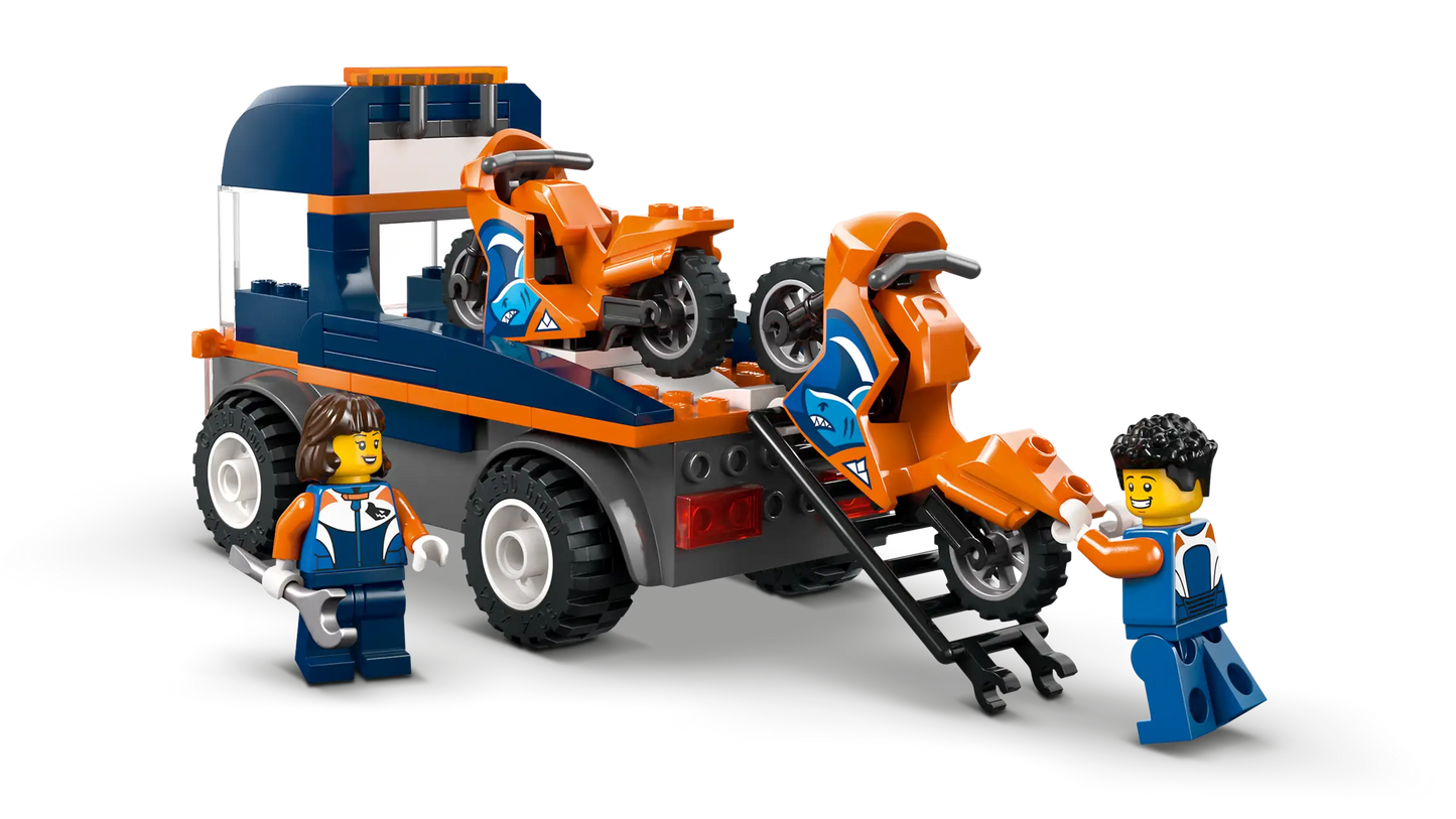 City: Motorcycle Transporter Building Set