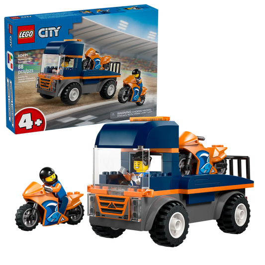 City: Motorcycle Transporter Building Set