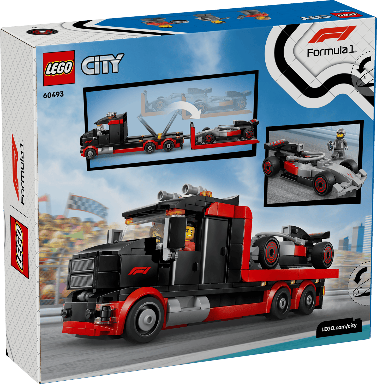 City: F1® Display Truck with Audi F1® Race Car Building Set