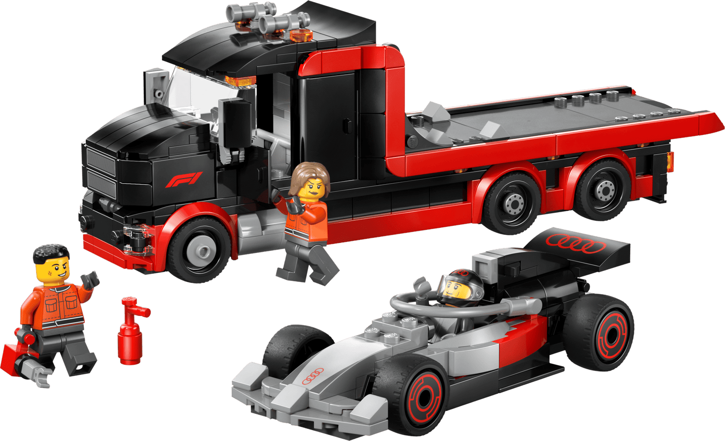 City: F1® Display Truck with Audi F1® Race Car Building Set