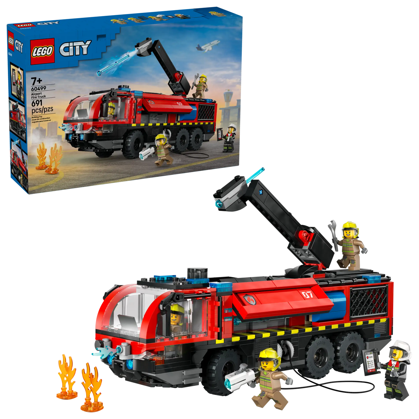 City: Airport Fire Truck Building Set