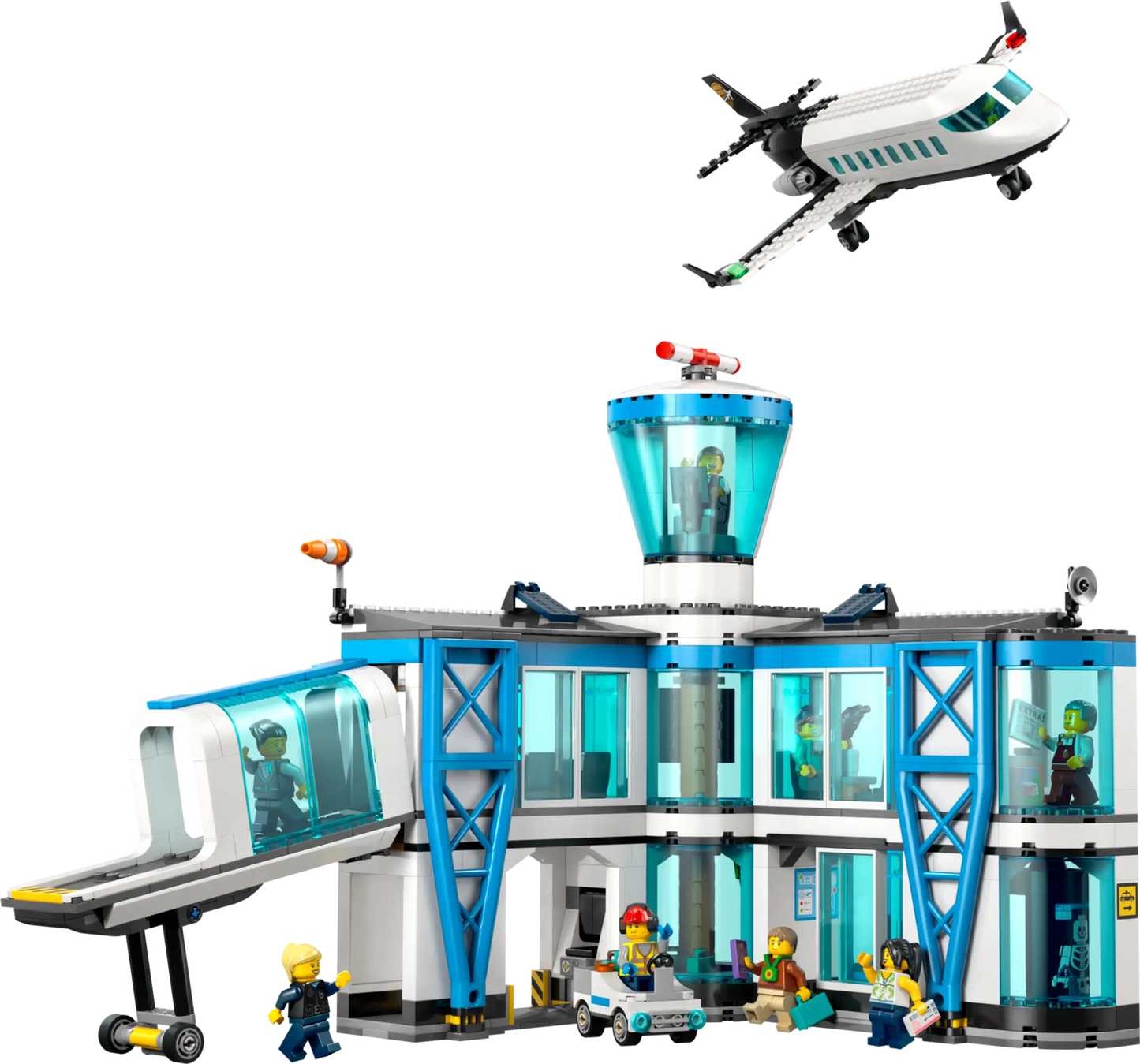 City: Airport with Airplane Building Set