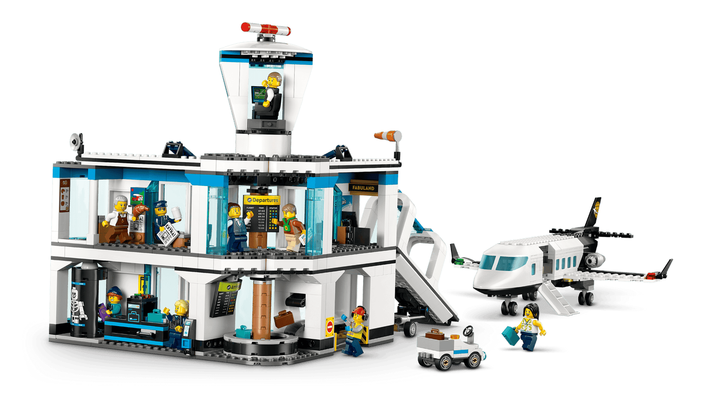 City: Airport with Airplane Building Set