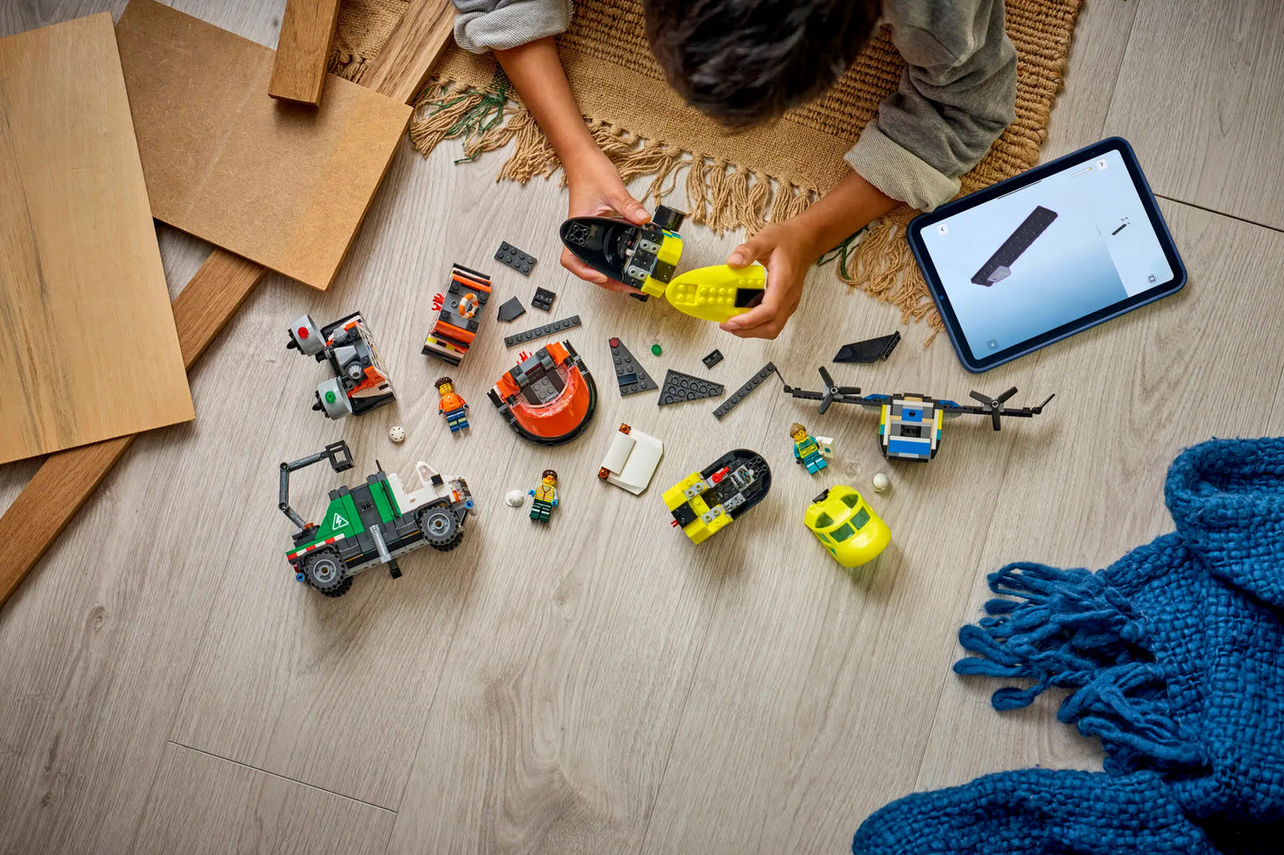 City: Airplane, Service Truck & Hovercraft Remix Building Set