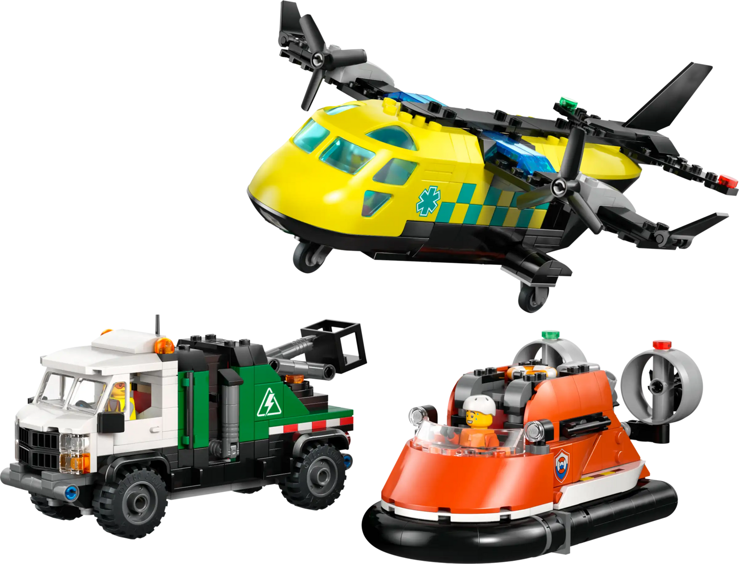 City: Airplane, Service Truck & Hovercraft Remix Building Set