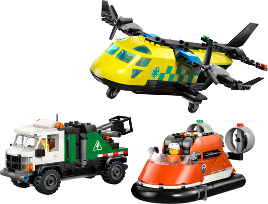 City: Airplane, Service Truck & Hovercraft Remix Building Set