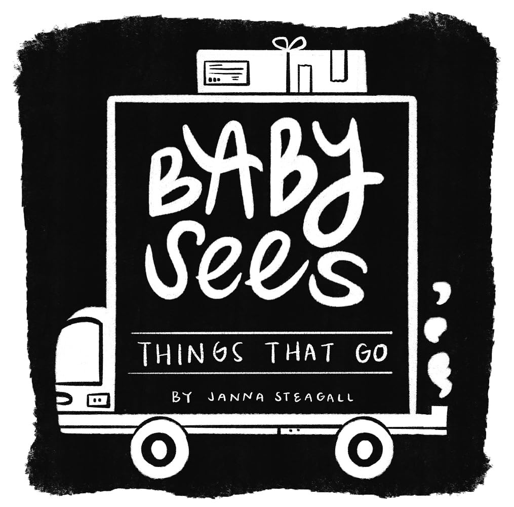 Baby Sees Things That Go - A High Contrast Board Book for Babies